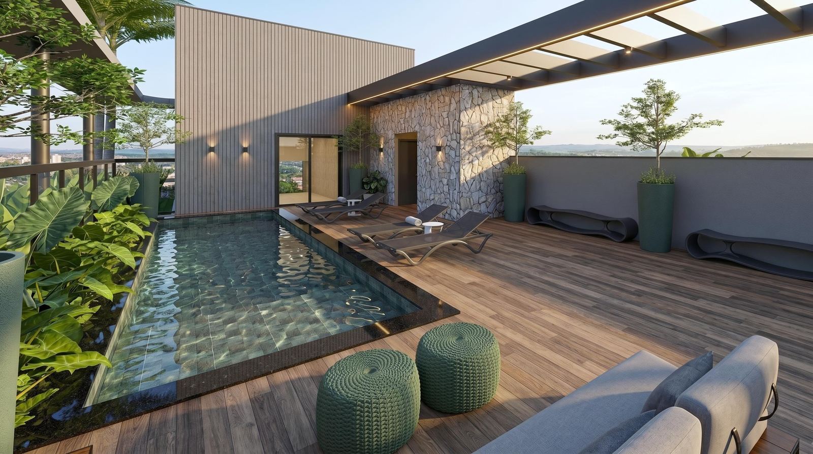 Rooftop com piscina